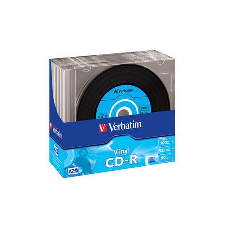 CD-R 52x 700MB Verbatim AZO Vinyl Caja Slim pack 10 uds