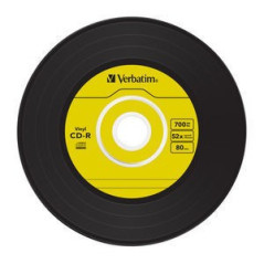 Verbatim CD-R AZO 700mb 52X VINYL SURFACE Slimcase Pack 10