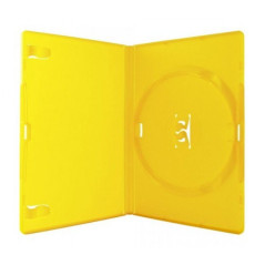 Pack 50 Amaray DVD Case for 1 disc, 14mm, with clips, Yellow