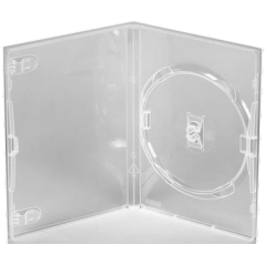 Pack 50 Amaray DVD Case for 1 disc, 14mm, with clips, transparente