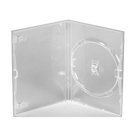 Pack 50 Amaray DVD Case for 1 disc, 14mm, with clips, transparente