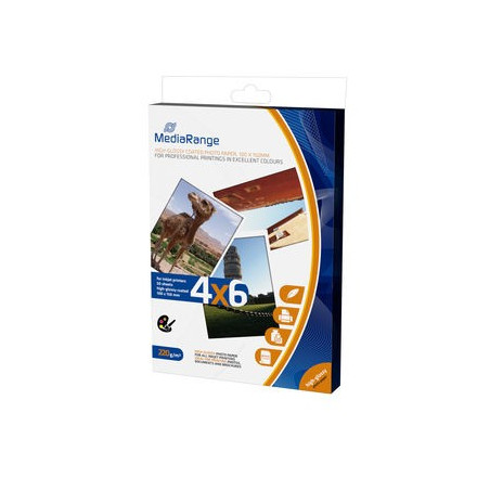 MediaRange Papel Foto Brillante 220 G/m2 Pack 50 uds 100x150mm