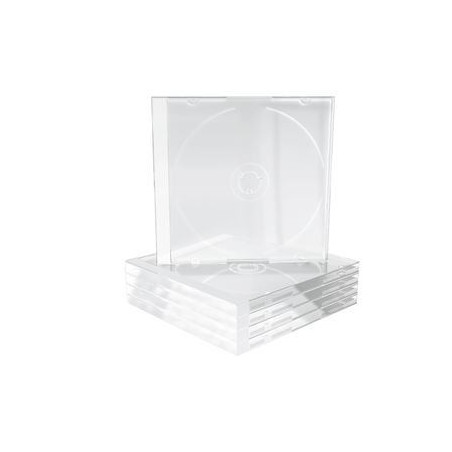 Pack 5 MediaRange CD Jewelcase para 1 disco, 10.4mm, bandeja transparente