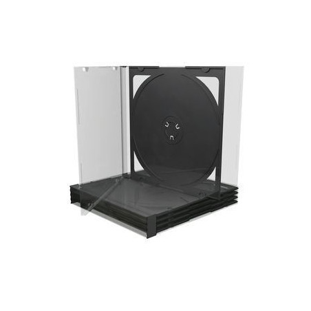 Pack 5 MediaRange CD Jewelcase for 2 disc, 10.4mm, black tray