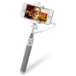 MediaRange Universal Selfie-Stick para Smartphones, com cabo, branco/cinza