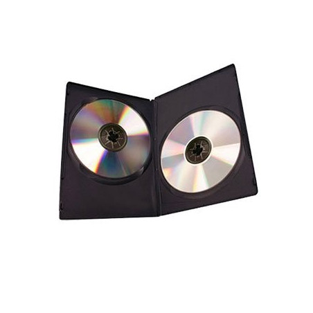 14mm DVD Box Standard para 2 DVDs Black