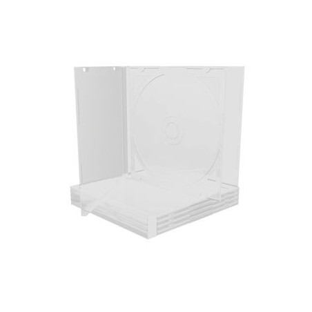 MediaRange CD Jewelcase for 2 discs, 10.4mm, transparent tray, Pack 5