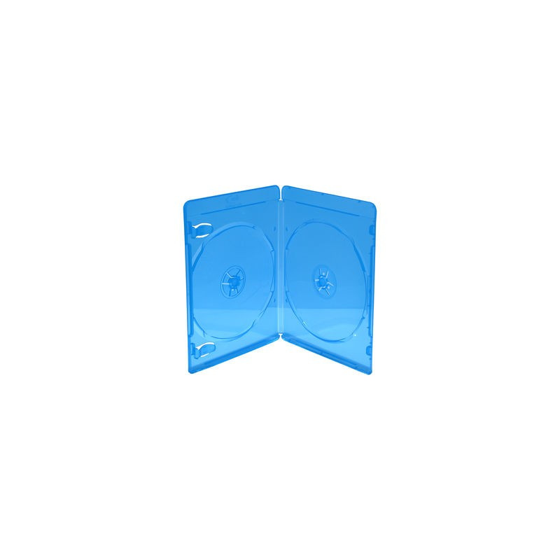 Bluray caja para 2 disco, 7mm, Azul, Pack 50