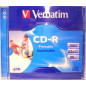 Verbatim CD-R 52x FF Printable AZO  Jewelcase, ID Branded - 10 uds