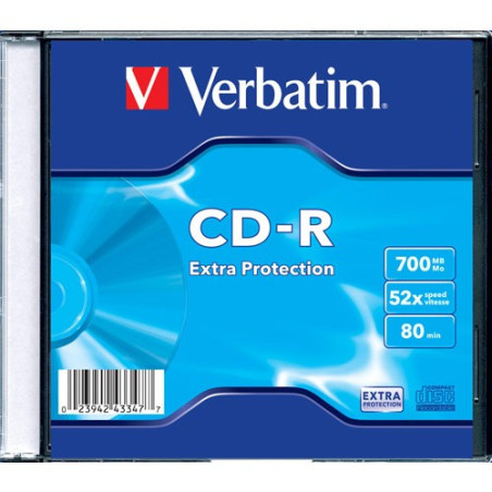 Verbatim CD-R 700MB 52X EXTRA PROTECTION SURFACE Slimcase Pack 1