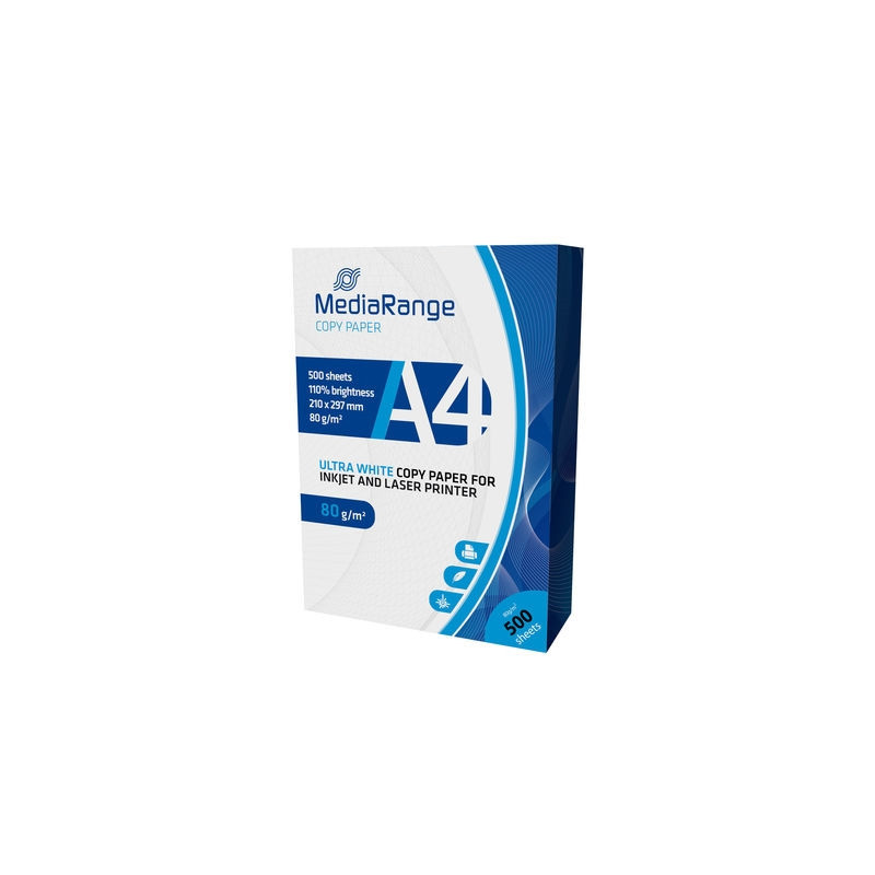 Caixa - 5 x MediaRange Papel A4 Copypaper 80g, 500 uni (2500 folhas)