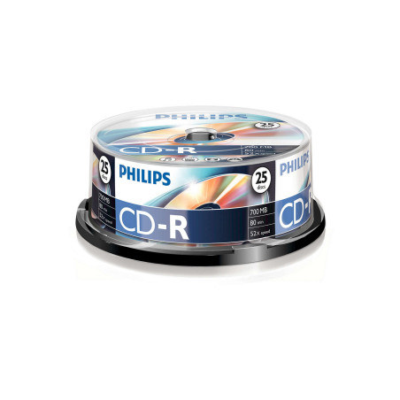 Philips CD-R 80Min 700MB 52x Cakebox (25 unidades)