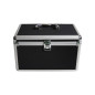 MediaRange Media storage case for 200 discs, aluminum look, with hanging sleeves, silver