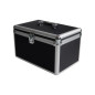 MediaRange Media storage case for 200 discs, aluminum look, with hanging sleeves, silver