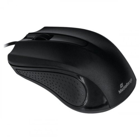 Mouse de 3 botões com fio MediaRange, com sensor óptico, preto