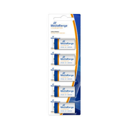 Pilhas Litio CR123A|3V MediaRange, Pack 5