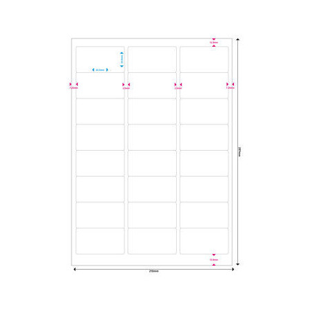 MediaRange, permanent adhesive, 63.5x33.9mm, white, 1.200 labels