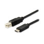 Cabo USB-B Macho a USB-C Macho 2.0 1m