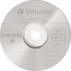 Verbatim DVD+R DOUBLE LAYER 8.5GB 8X MATT SILVER SURFACE Cake 50