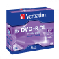 Verbatim DVD+R DOUBLE LAYER 8.5GB 8X MATT SILVER SURFACE Jewelcase Pack 5