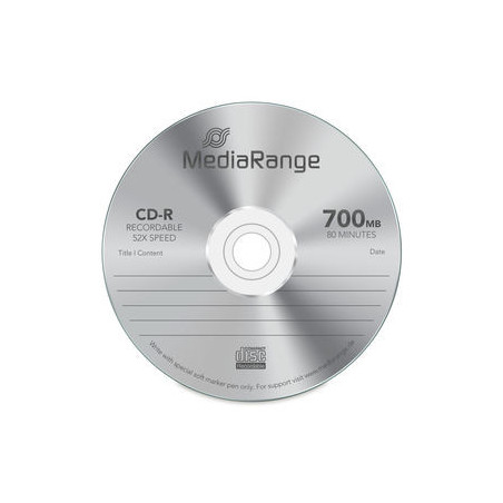 MediaRange CD-R 700MB 80min 52x speed, Cake 50