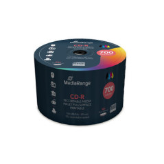 CD-R 52x Printable Mediarange 700MB, FF, Cake 50