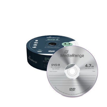 DVD-R 16X MediaRange Tarrina 25 uds