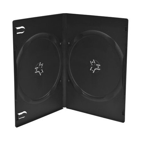 Pack 100 7mm Dupla, Capa DVD Slim para 2 discs, Preta