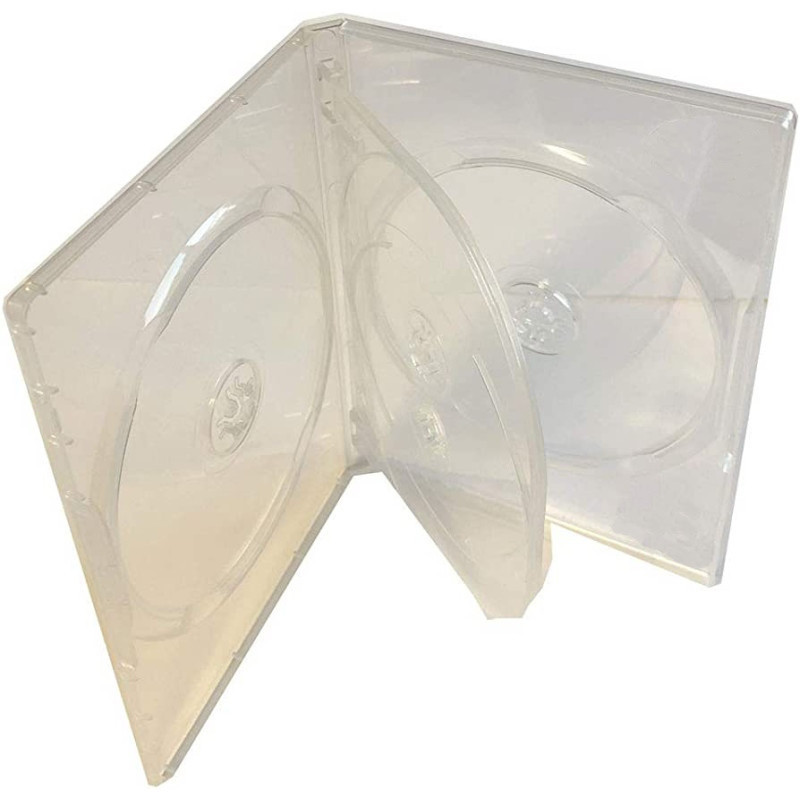 Estuche DVD 4 Discos 14mm Transparente MediaRange