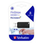 Verbatim PinStripe USB Drive 8GB - Black