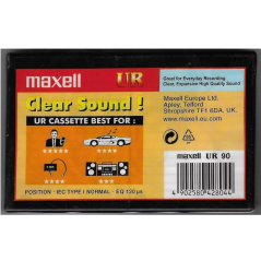 Maxell UR90 - 90 Minutes Audio Cassete Virgem - Pack 5