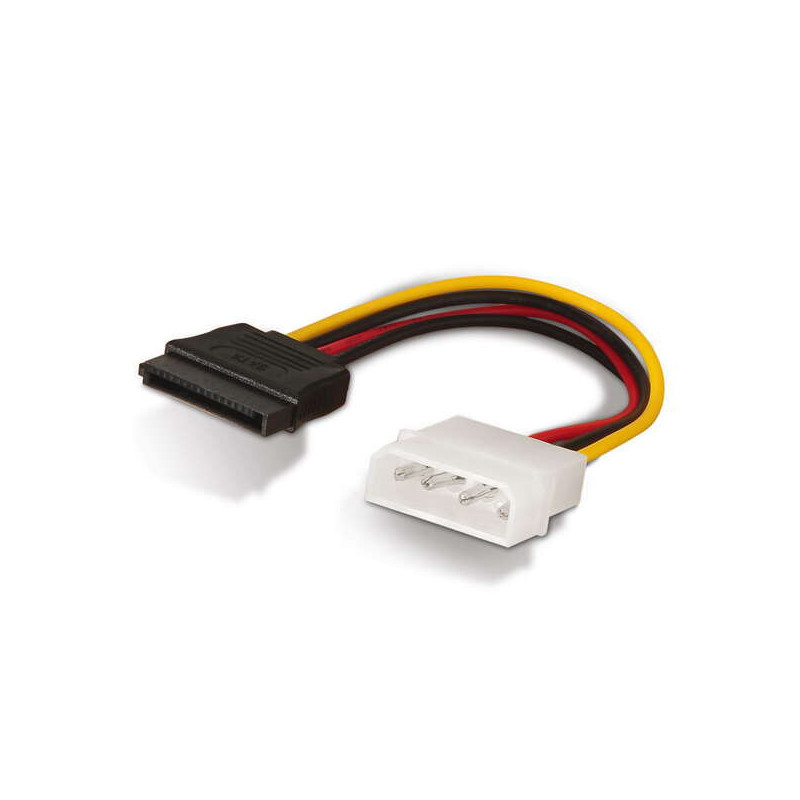 Cable SATA Alimentacion - Molex 4pin/M-SATA Hembra - 16cm - 100% Cobre