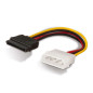 Câble d'alimentation SATA - Molex 4pin/M-SATA Femelle - 16cm - 100% Cuivre