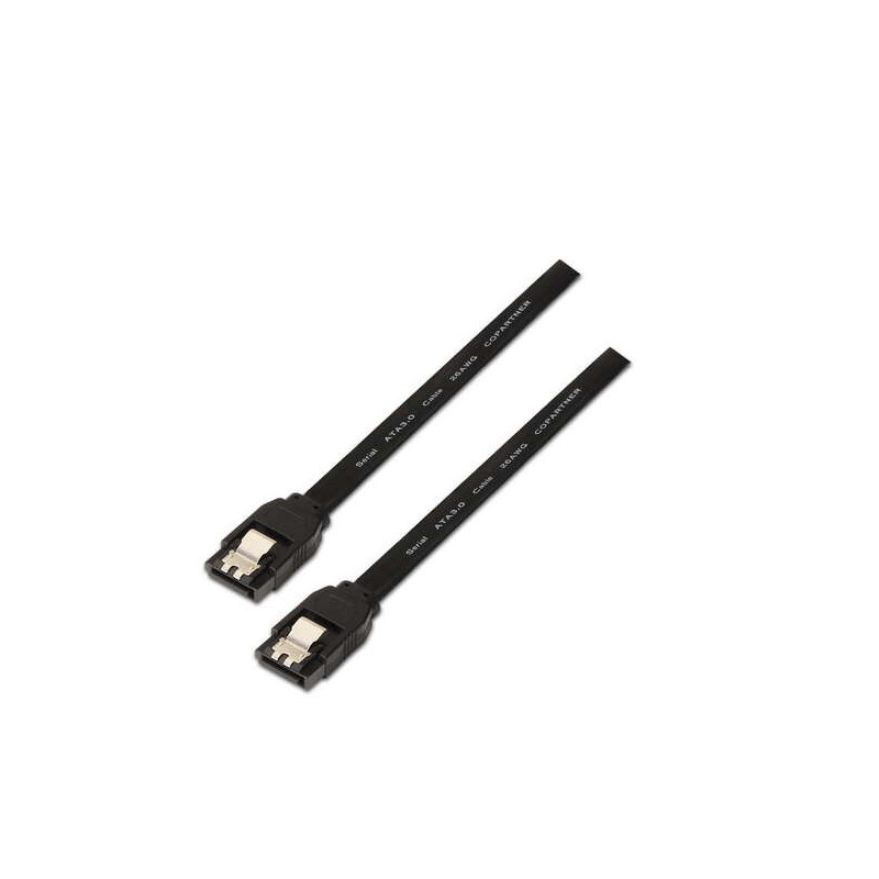 Cable SATA III Datos 6G con Anclajes - 0.5m para Disco Duro SATA I - II - III SSD