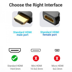 Adaptador HDMI Macho a HDMI Hembra 4K