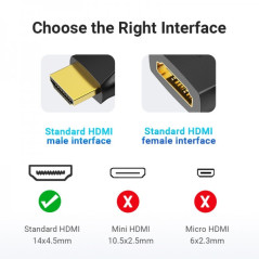 Adaptador HDMI Macho para HDMI Fêmea  4K