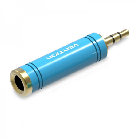 Jack 3.5 Male to Jack 6.5 Male Adapter - Blue Color