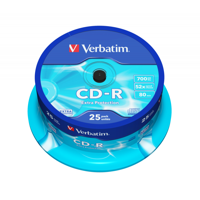 Verbatim CD-R 700MB 52X EXTRA PROTECTION SURFACE Cake 25