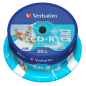 Verbatim CD-R AZO 700MB 52X WIDE PRINTABLE SURFACE ID BRANDED Cake 25