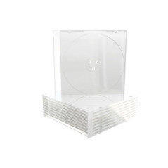 CD Slimcase for 1 disc, 5.2mm, transparent tray, Pack 10