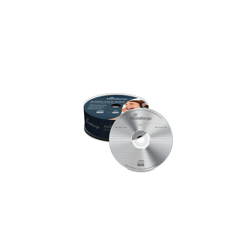 MediaRange Audio CD-R 700MB 80min 12x speed, Cake 25