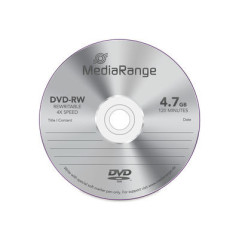 MediaRange DVD-RW 4.7GB 120min 4x speed, rewritable, Cake 10