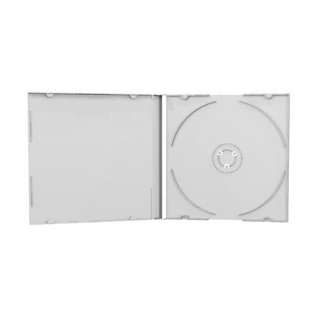 Pack 100 - Eco - 10.4mm Cajas CD Jewelcase para 1 CD/DVD Transparente MediaRange