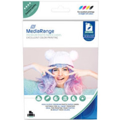 MediaRange 130x180mm Photo Paper Cards for inkjet printers, high-glossy coated, 220g, 50 sheets