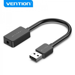 Vention USB A to 3.5mm Female Jack Sound Card - Black