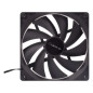 Unykach 140mm Fan - Max Speed ​​1000rpm - Black Color