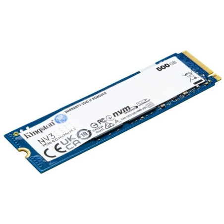 Kingston NV3 Solid Hard Drive SSD M2 2280 500GB PCIe 4.0 NVMe 3D NAND