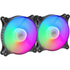 Kit Mars Gaming de 2 Fans espectaculares FRGB RAINBOW 360- 120x120x25mm