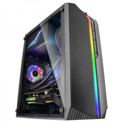 Mars Gaming MC-S1 Torre Compacta Gaming - Iluminacion ARGB 12 Modos - Compatible Micro-ATX/Mini-ITX