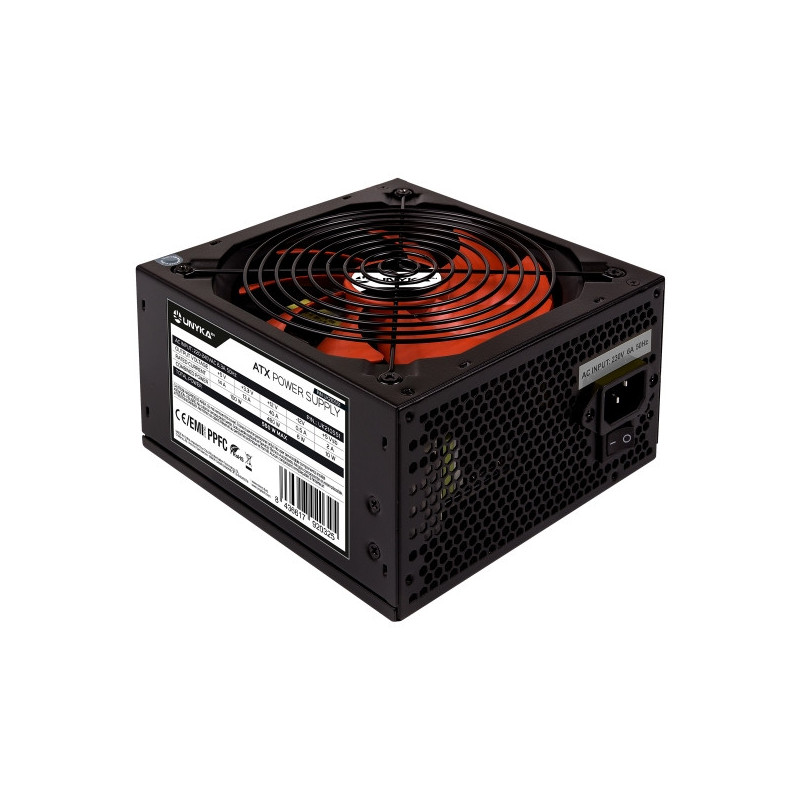 Fonte de alimentação para jogos Unykach ATX 550W 550W ATX 2.3 - PPFC - Ventoinha de 140 mm